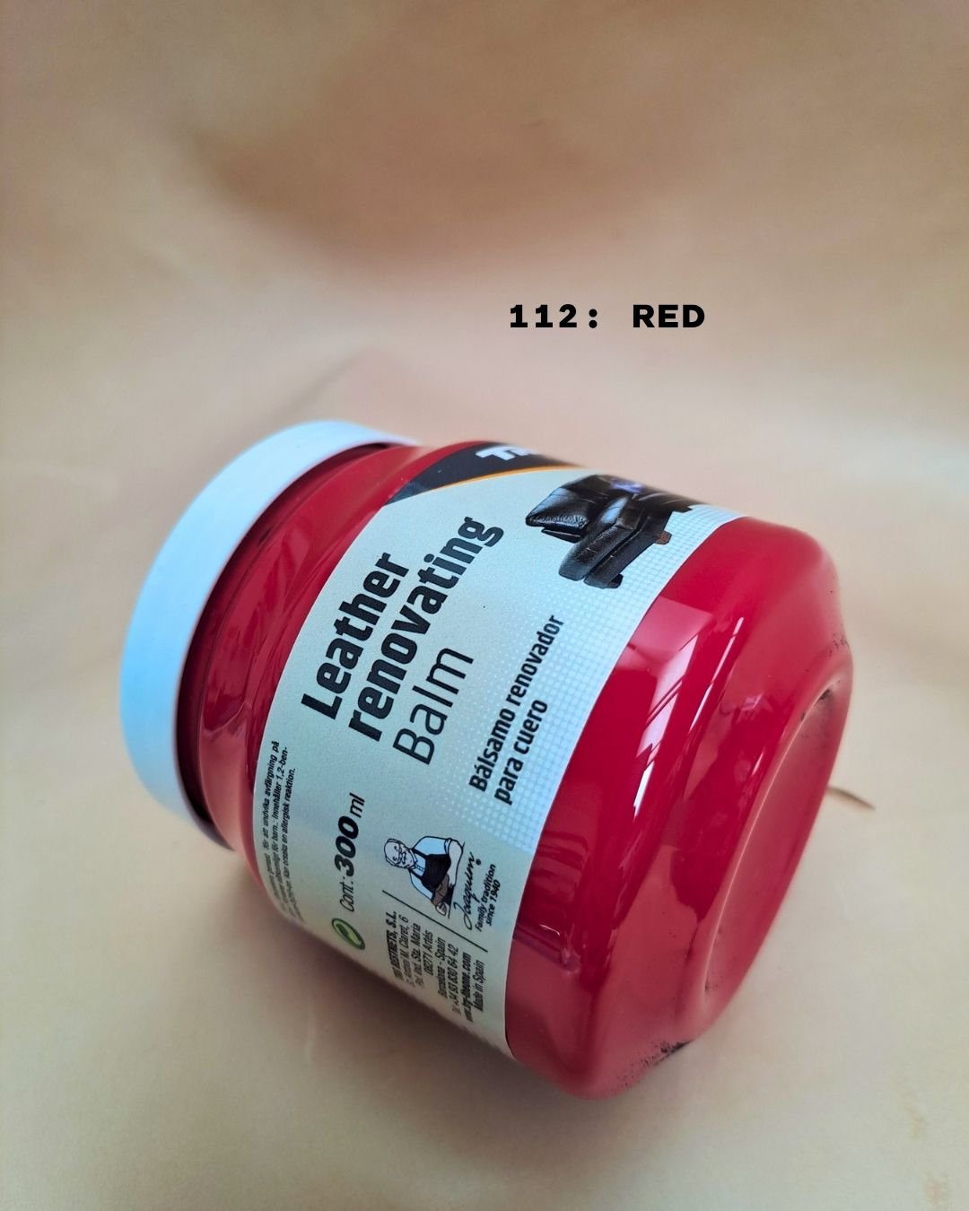 leather renovating balm red