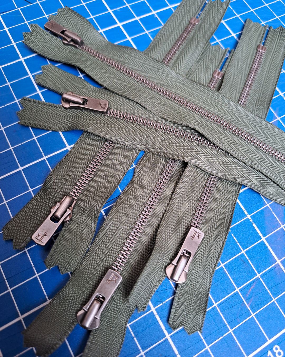 Rits M3 kaki 12cm