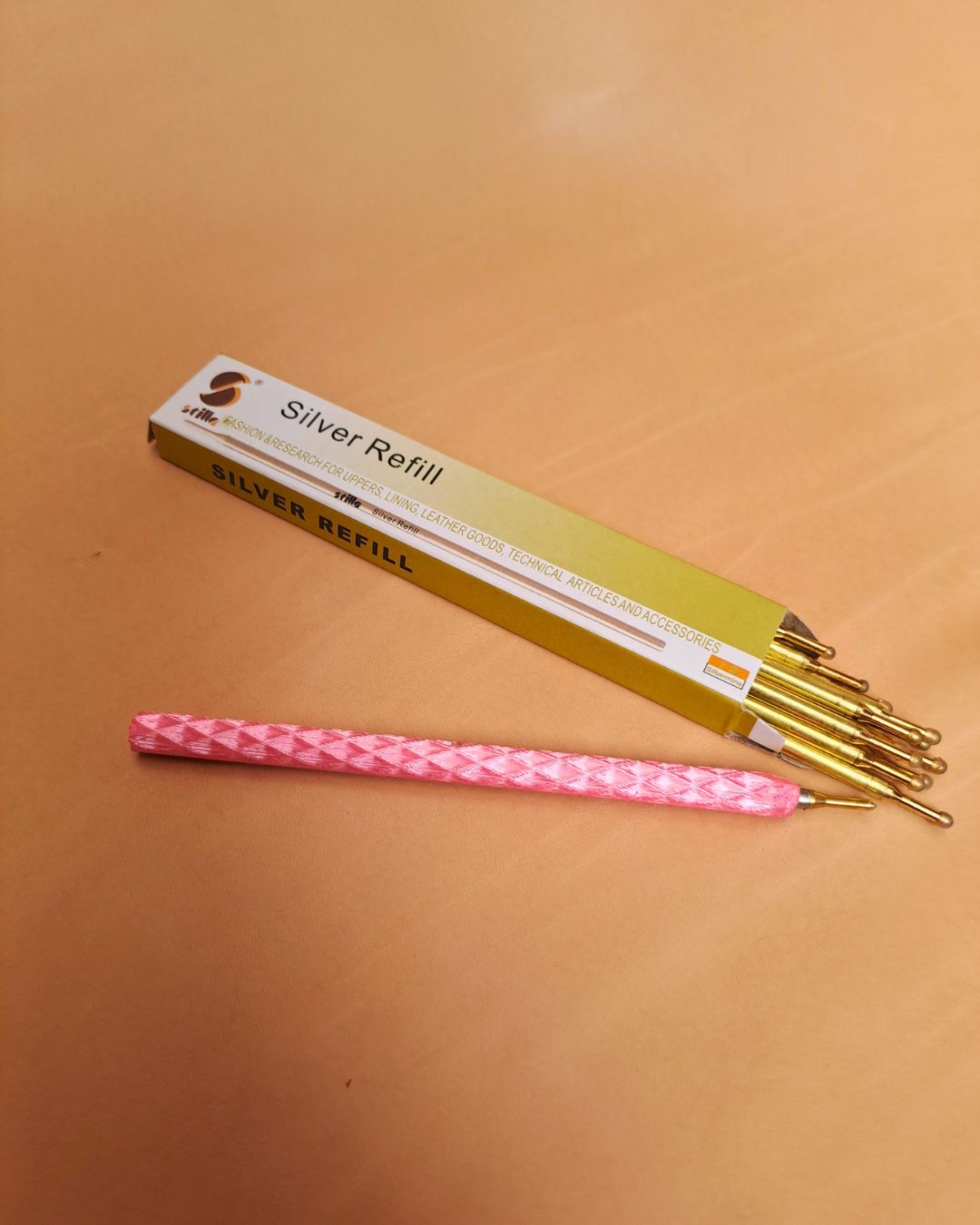 zilverstift houder roze