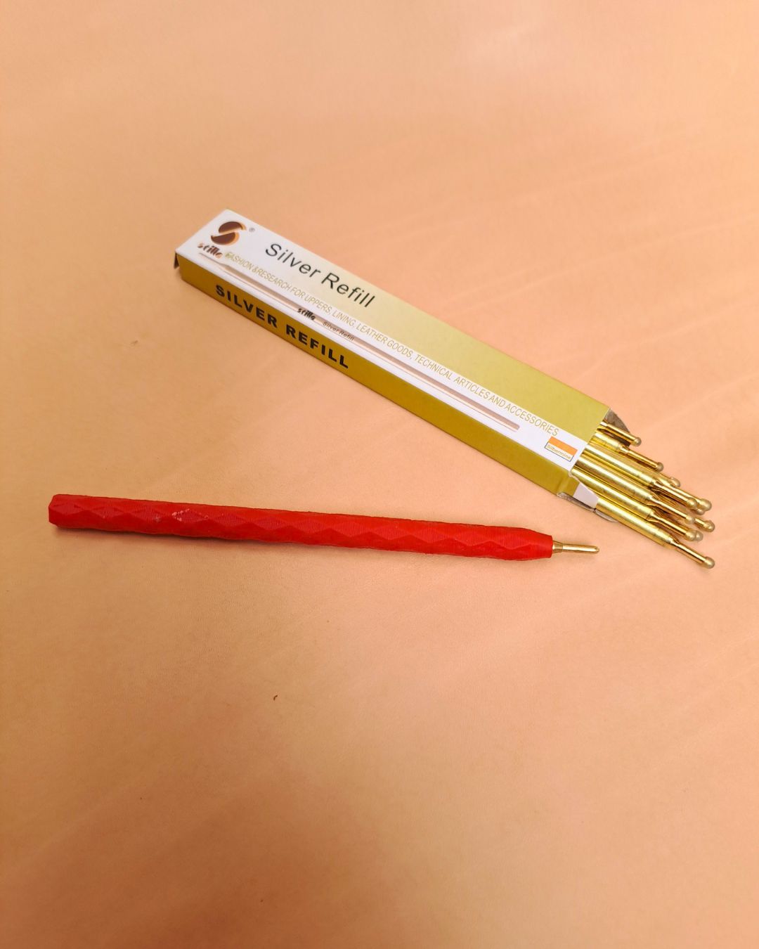 zilverstift houder rood